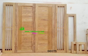 ประตูไม้สักบานคู่ DD175