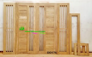 ประตูไม้สักบานคู่ DD176