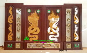 ประตูไม้สักบานคู่ DD179 - Image 4