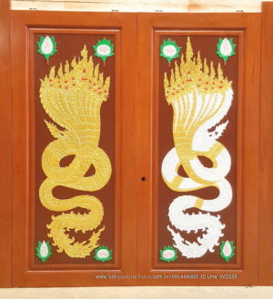 Alternative view of ประตูไม้สักบานคู่ DD179