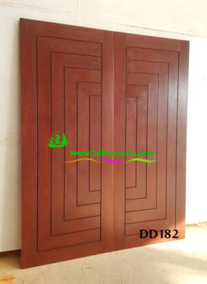 Alternative view of ประตูไม้สักบานคู่ DD182