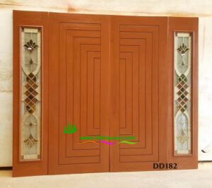 ประตูไม้สักบานคู่ DD182 - Image 6