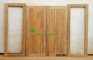 ประตูไม้สักบานคู่ DD186
