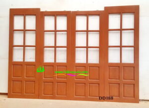 Alternative view of ประตูไม้สักบานคู่ DD188