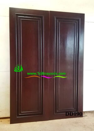 Alternative view of ประตูไม้สักบานคู่ DD190