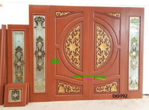 ประตูไม้สักบานคู่ DD192 - Image 3