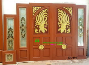 Alternative view of ประตูไม้สักบานคู่ DD194