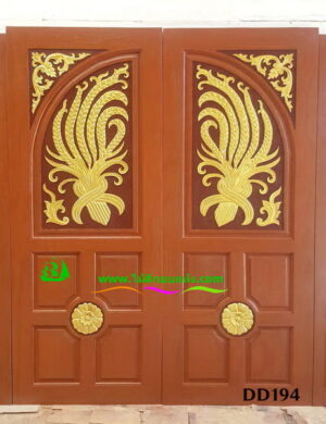 ประตูไม้สักบานคู่ DD194 - Image 3