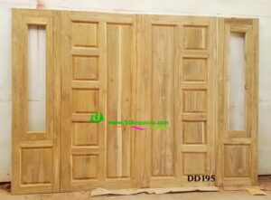 Alternative view of ประตูไม้สักบานคู่ DD195