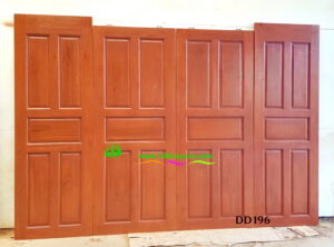 Alternative view of ประตูไม้สักบานคู่ DD196