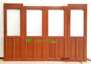 ประตูไม้สักบานคู่ DD197