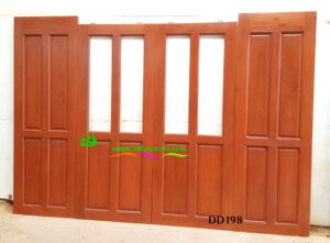 Alternative view of ประตูไม้สักบานคู่ DD198