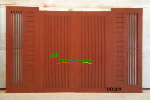 Alternative view of ประตูไม้สักบานคู่ DD209