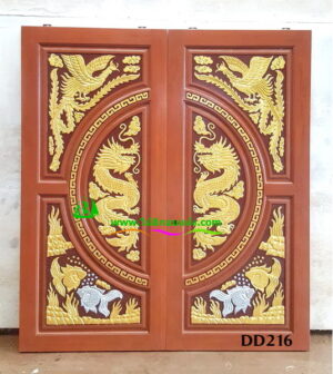 ประตูไม้สักบานคู่ DD216 - Image 3