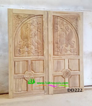 Alternative view of ประตูไม้สักบานคู่ DD222