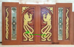 ประตูไม้สักบานคู่ DD223