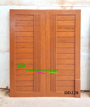 ประตูไม้สักบานคู่ DD228 - Image 4