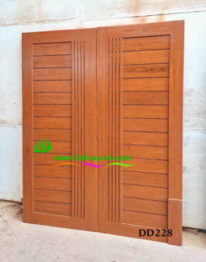 ประตูไม้สักบานคู่ DD228 - Image 5