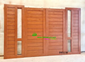 Alternative view of ประตูไม้สักบานคู่ DD230