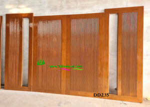 Alternative view of ประตูไม้สักบานคู่ DD235