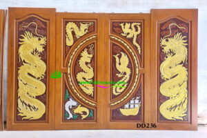 ประตูไม้สักบานคู่ DD236