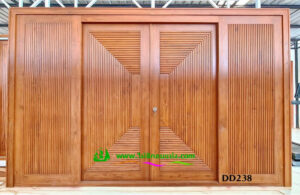 ประตูไม้สักบานคู่ DD238 - Image 4