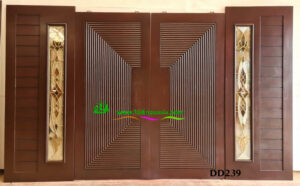 ประตูไม้สักบานคู่ DD239 - Image 3
