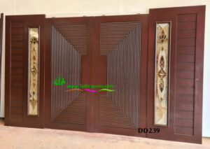 ประตูไม้สักบานคู่ DD239 - Image 4