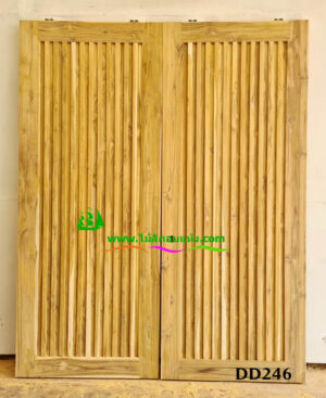 ประตูไม้สักบานคู่ DD246 - Image 3