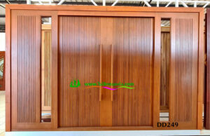 ประตูไม้สักบานคู่ DD249 - Image 4