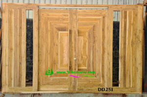 ประตูไม้สักบานคู่ DD251 - Image 6