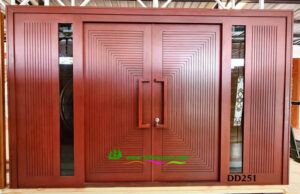 ประตูไม้สักบานคู่ DD251