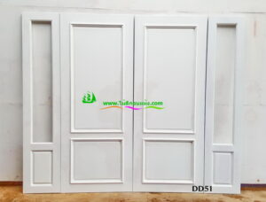 Alternative view of ประตูไม้สักบานคู่ DD51