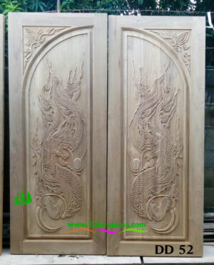 ประตูไม้สักบานคู่ DD52 - Image 4