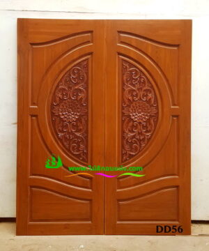 ประตูไม้สักบานคู่ DD56 - Image 2