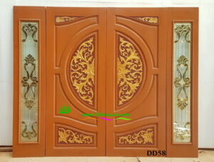 ประตูไม้สักบานคู่ DD58 - Image 5