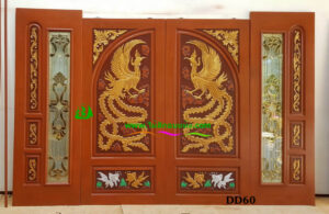 ประตูไม้สักบานคู่ DD60 - Image 3