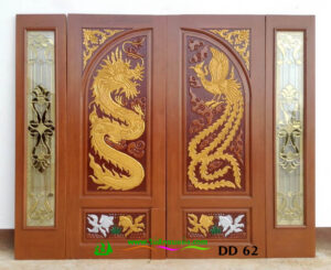 ประตูไม้สักบานคู่ DD62 - Image 6