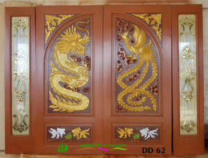 ประตูไม้สักบานคู่ DD62 - Image 5