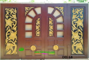 ประตูไม้สักบานคู่ DD68