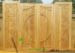 ประตูไม้สักบานคู่ DD69 - Image 3