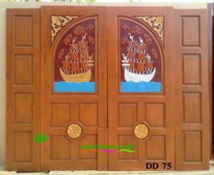 ประตูไม้สักบานคู่ DD75
