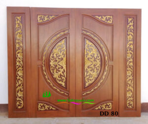 ประตูไม้สักบานคู่ DD80 - Image 3