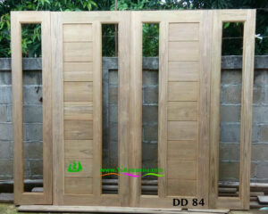 ประตูไม้สักบานคู่ DD84 - Image 3