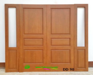 ประตูไม้สักบานคู่ DD90 - Image 2