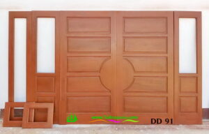 ประตูไม้สักบานคู่ DD91 - Image 6