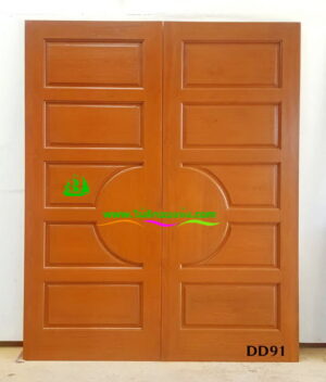 ประตูไม้สักบานคู่ DD91 - Image 3