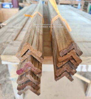 บัวฉาก คิ้วเเต่งเสาไม้สัก V22 - Image 3