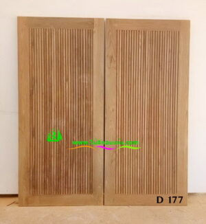 ประตูไม้สักบานเดี่ยว D177 - Image 8
