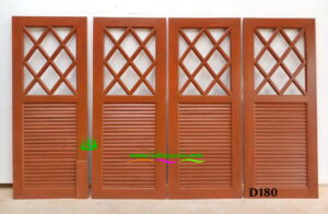 Alternative view of ประตูไม้สักบานเดี่ยว D180